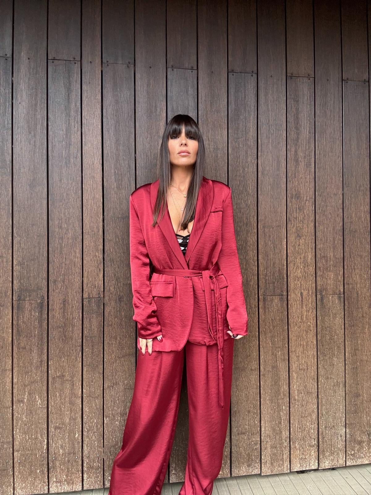 Completo Red Venus – Giacca e Pantalone Satin