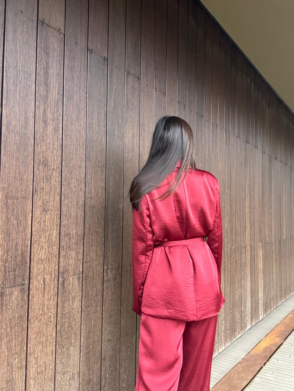 Completo Red Venus – Giacca e Pantalone Satin